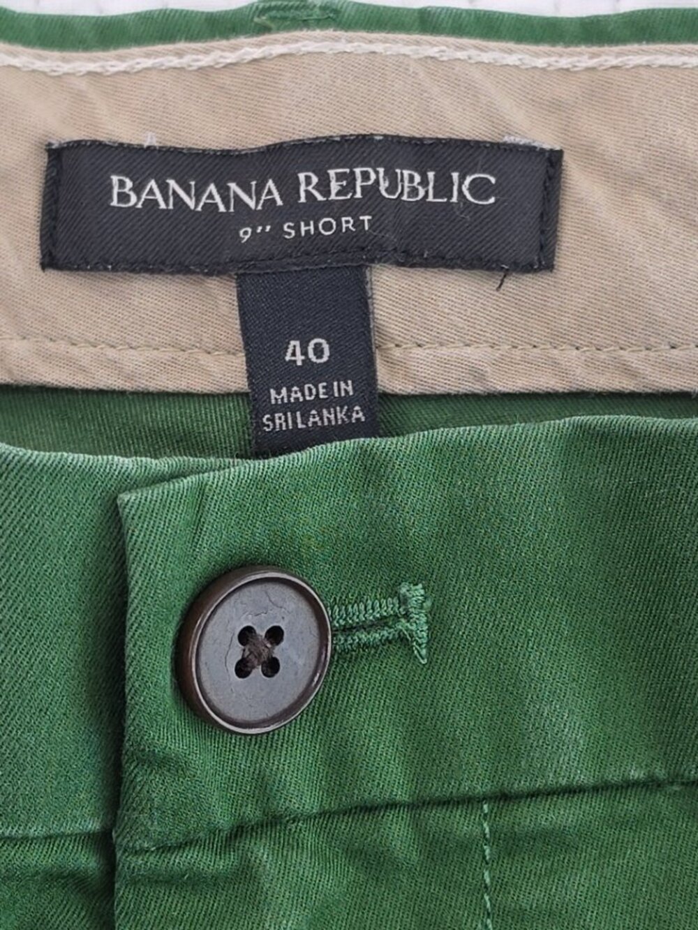 Banana Republic Walking Shorts Mens 40 Verdent Green 9" Inseam Stretch Classic - Picture 5 of 15